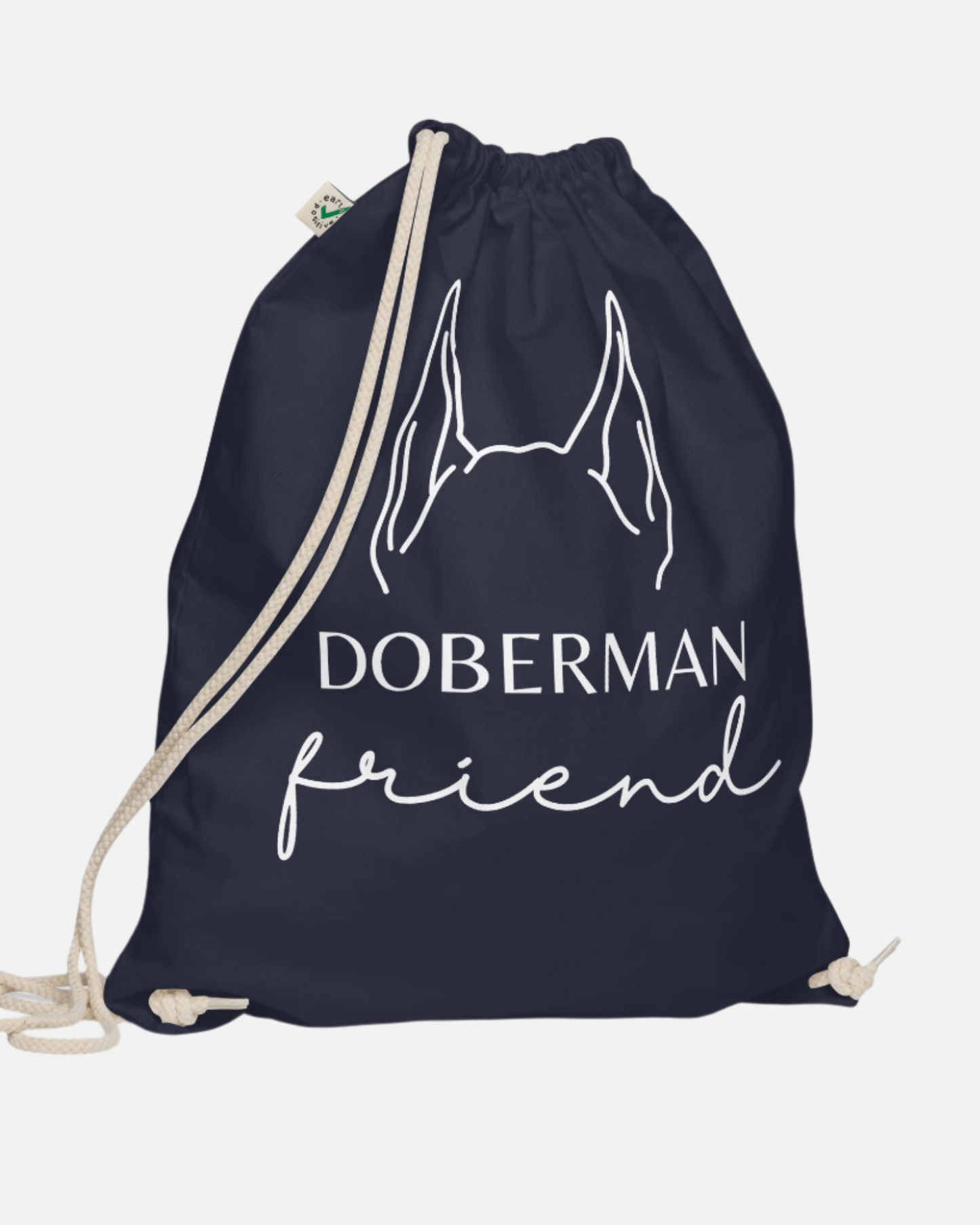 neleti.com-Dog-Ears-on-Navy-Organic-Cotton-Drawstring-Bag