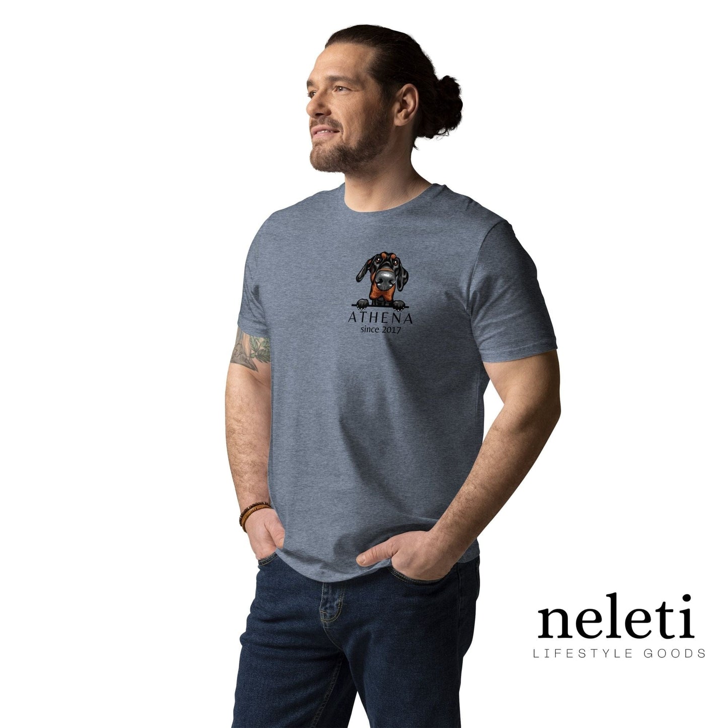 neleti.com-custom-dark-heather-blue-shirt-for-dog-dad