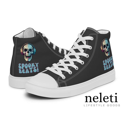 Spooky Beats Eclipse Patterned High Tops for Men