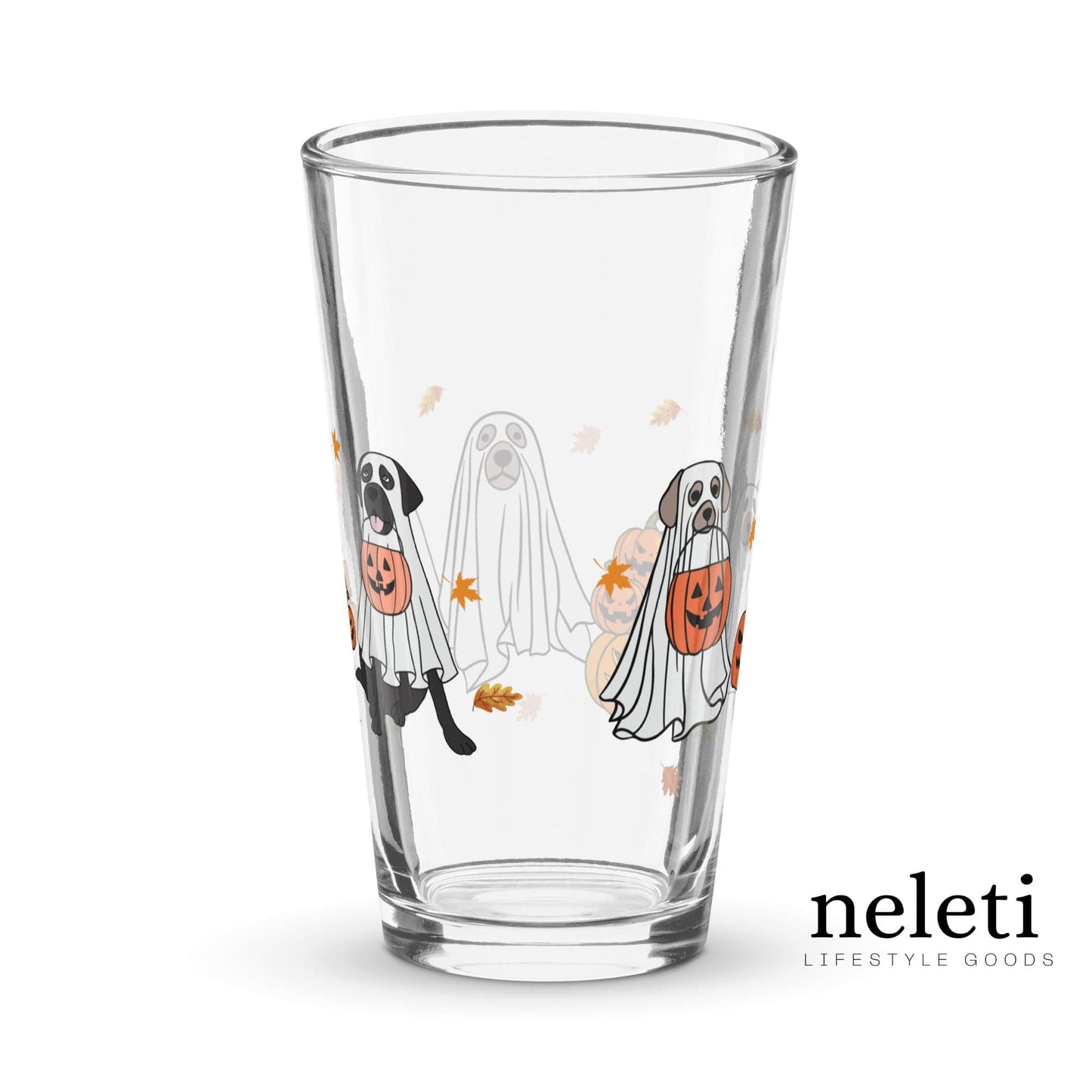 Halloween-inspired 16oz cocktail glass for dog enthusiasts