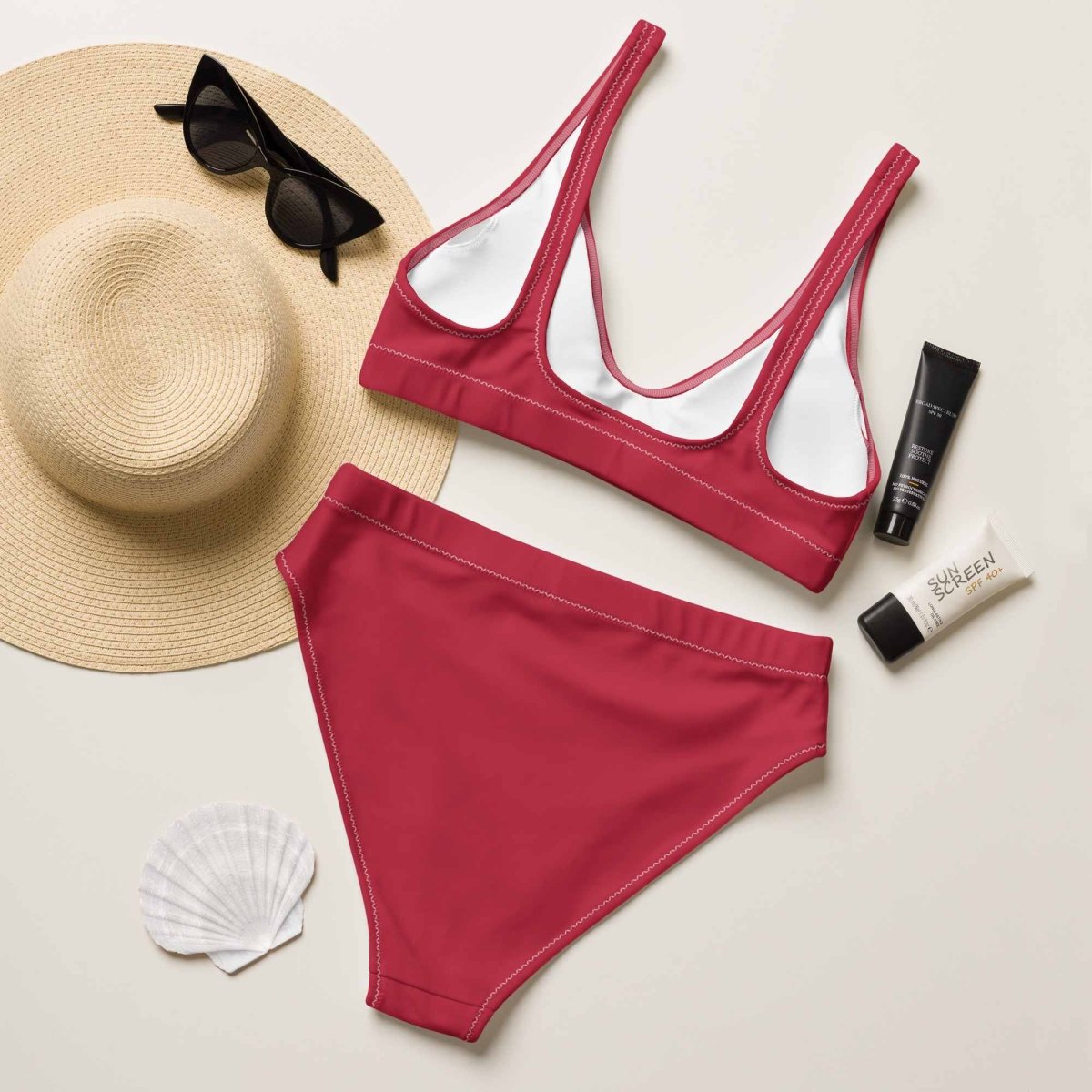 Red Two - Piece Swimsuit for Women at Neleti - neleti