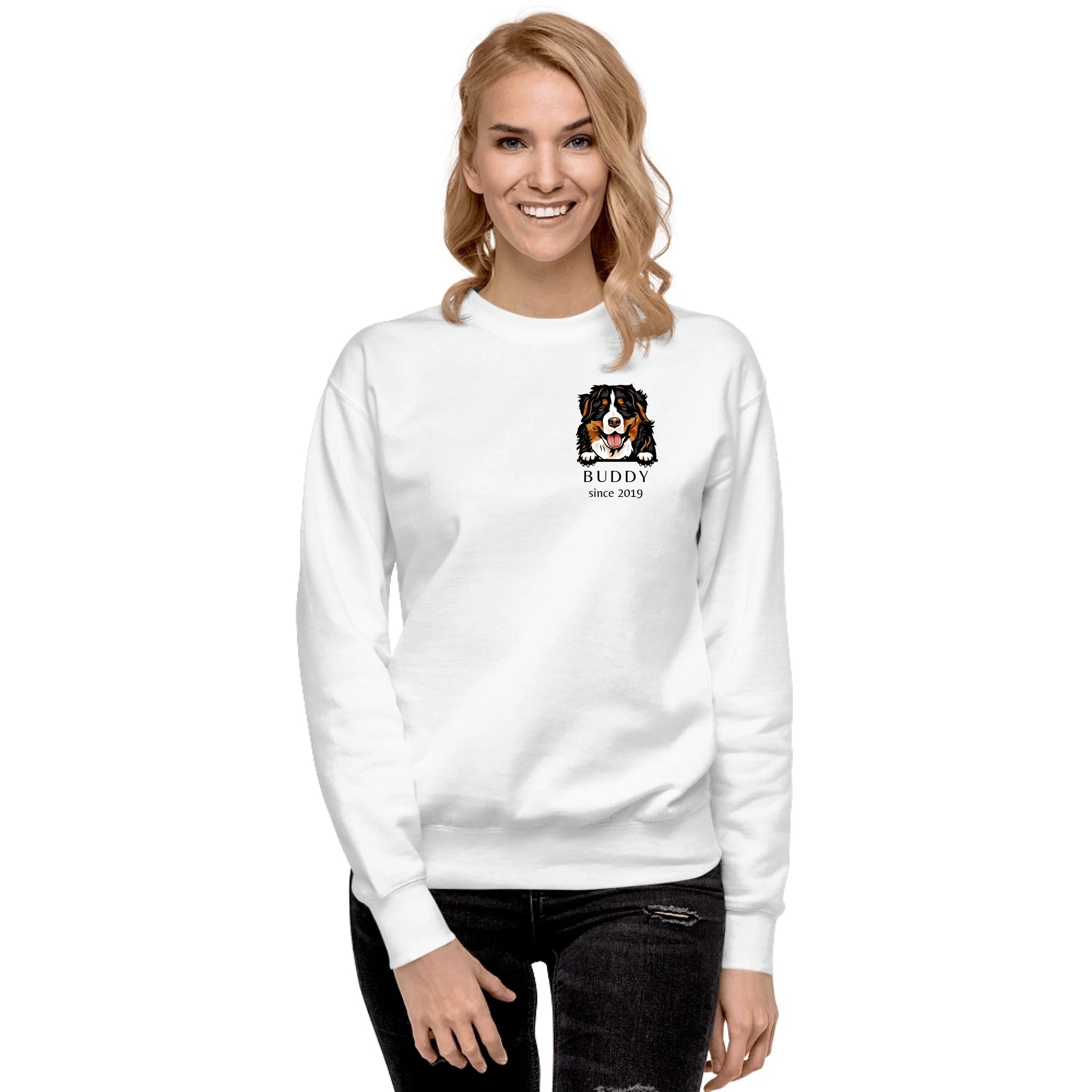 Premium Dog Breed Sweatshirt - Luxury Personalized Name Year