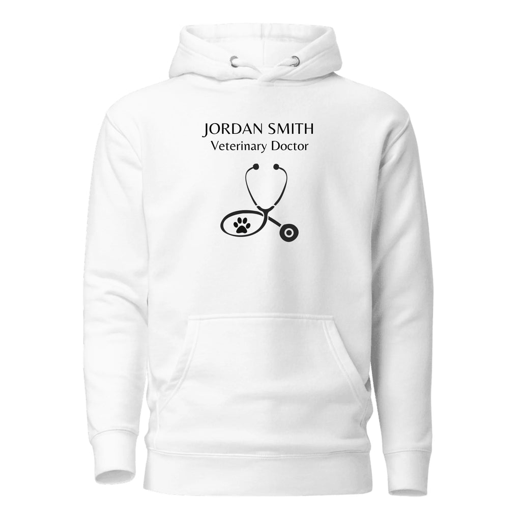 Custom Veterinarian Hoodie - Personalized Doctor Stethoscope Design
