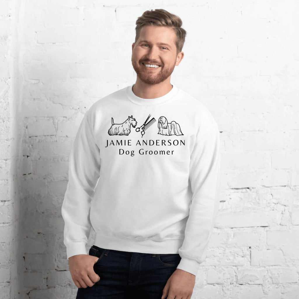 Personalized Dog Groomer Sweatshirt - Custom Name & Title