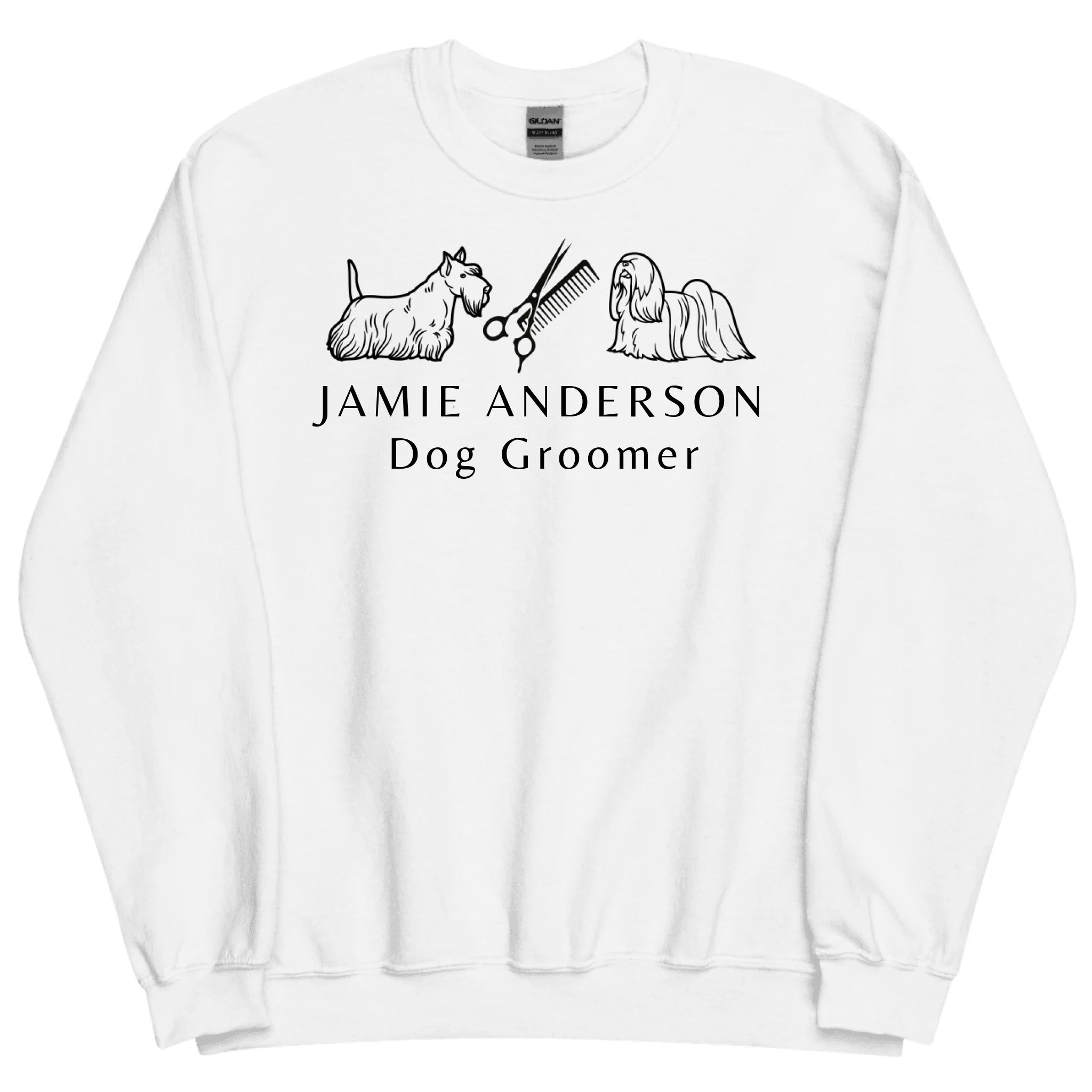 Personalized Dog Groomer Sweatshirt - Custom Name & Title