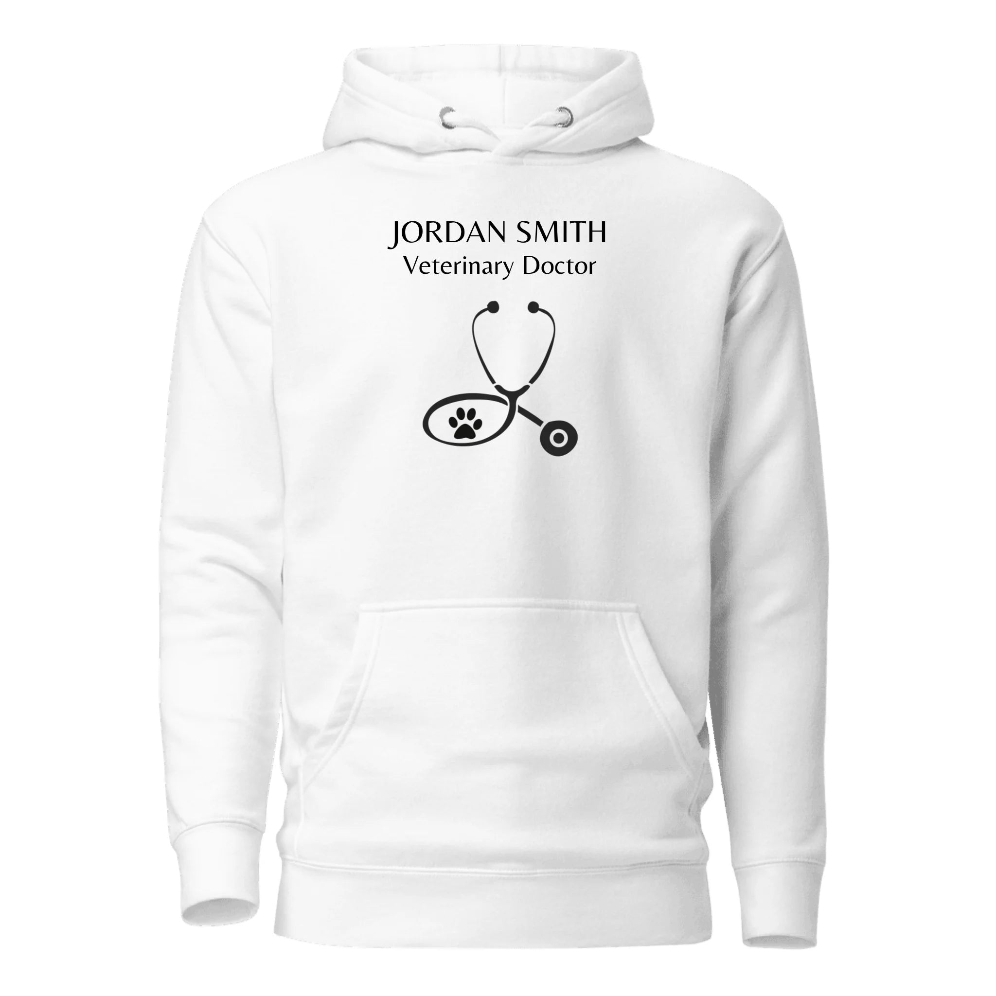 Custom Veterinarian Hoodie - Personalized Doctor Stethoscope Design