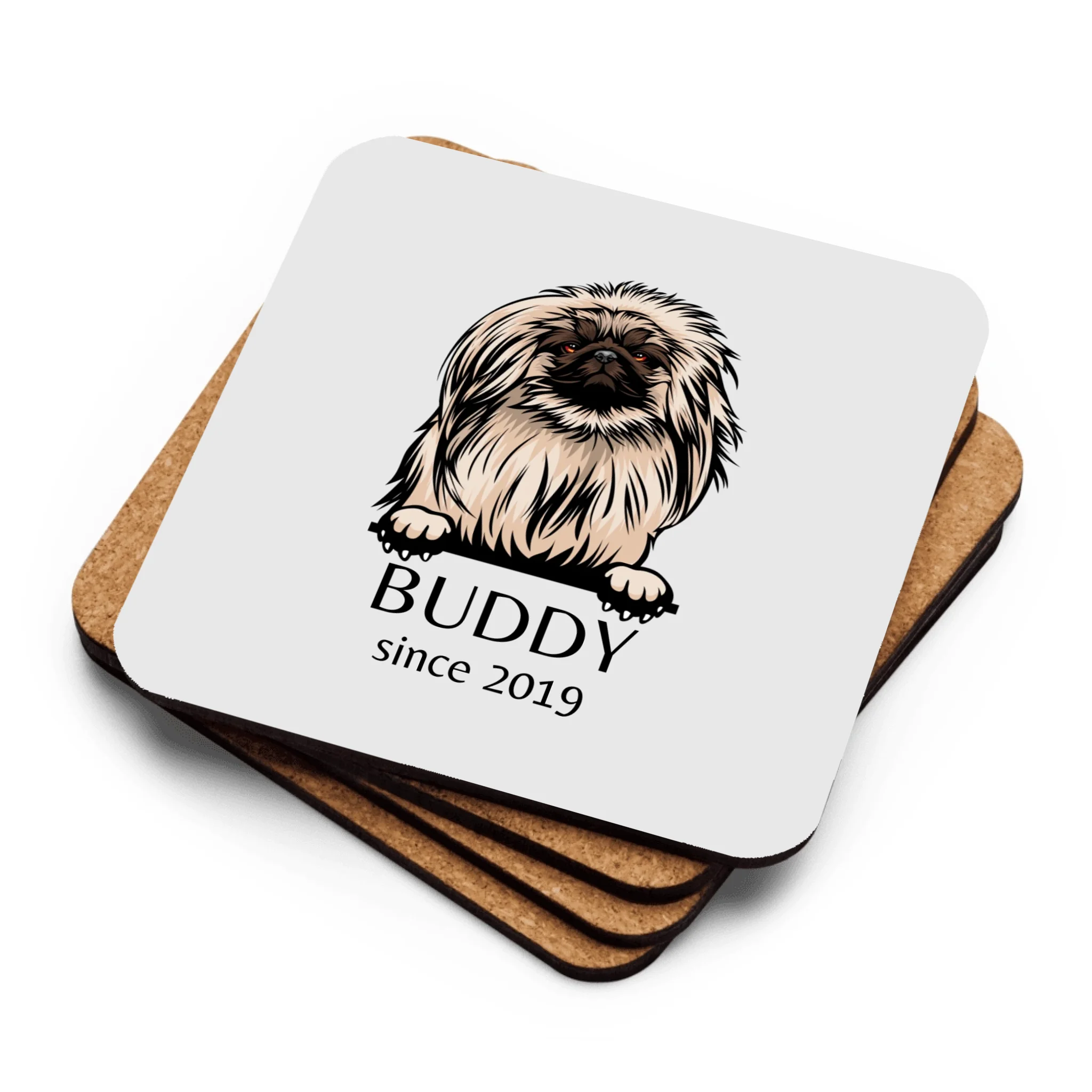Custom Dog Breed Coasters - Personalized Name & Year - Gift for Dog Parents - 100+ Breeds