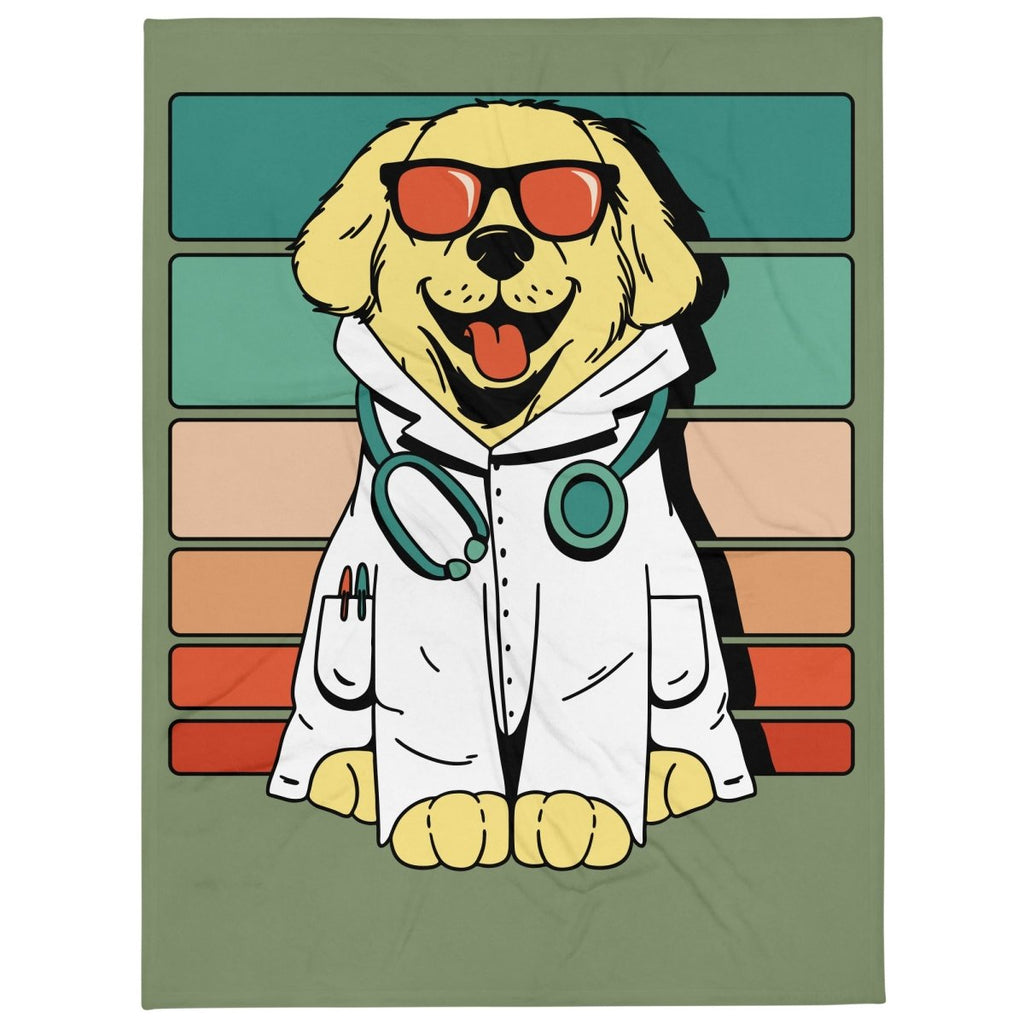 Camouflage Blanket with Doctor Dog - neleti
