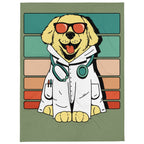 Camouflage Blanket with Doctor Dog - neleti