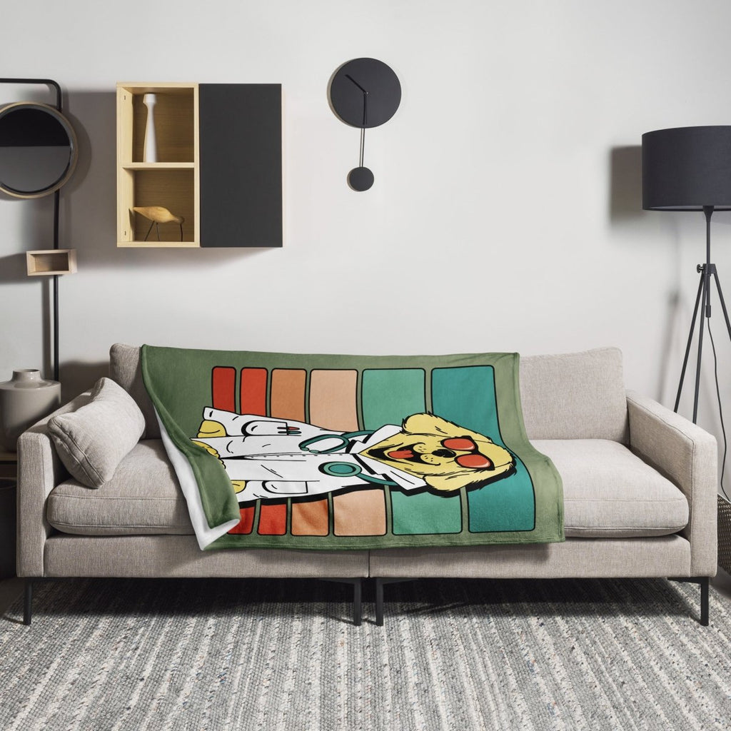 Camouflage Blanket with Doctor Dog - neleti