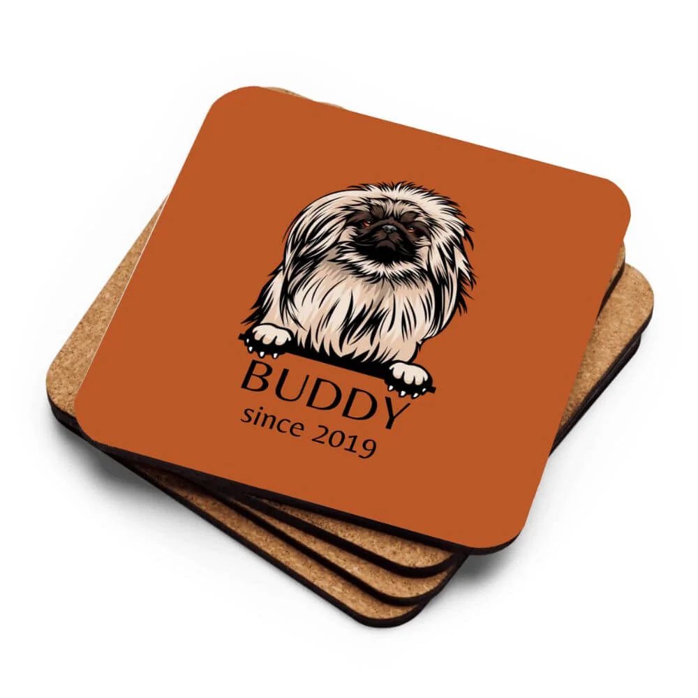 Custom Dog Breed Coasters - Cork 'Home is Where the Tail Wags' - neleti