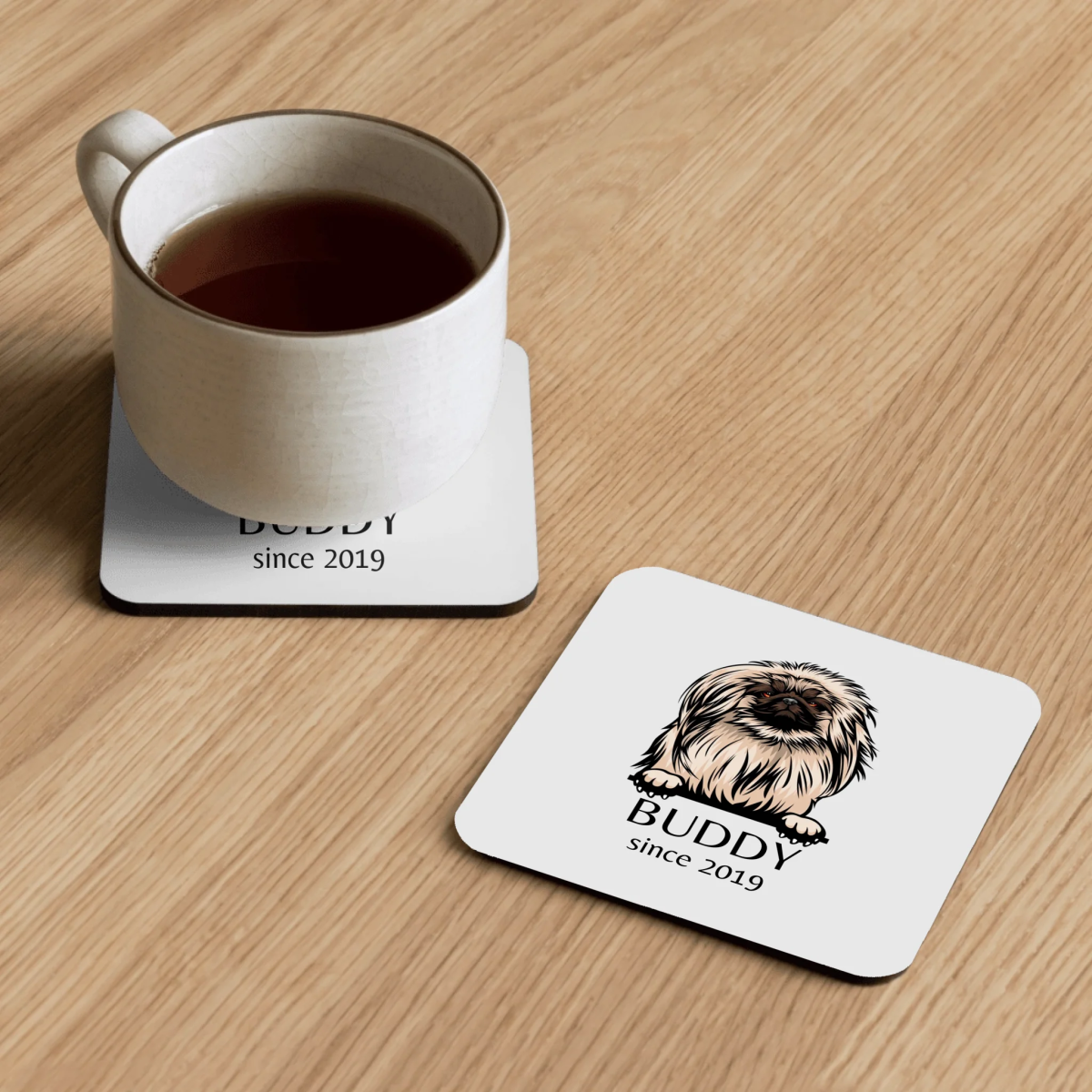 Custom Dog Breed Coasters - Cork 'Home is Where the Tail Wags' - neleti