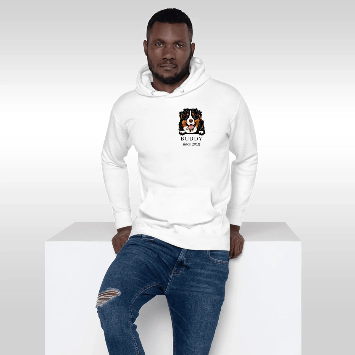 Custom Dog Breed Hoodie - Personalized Name Year Design - neleti