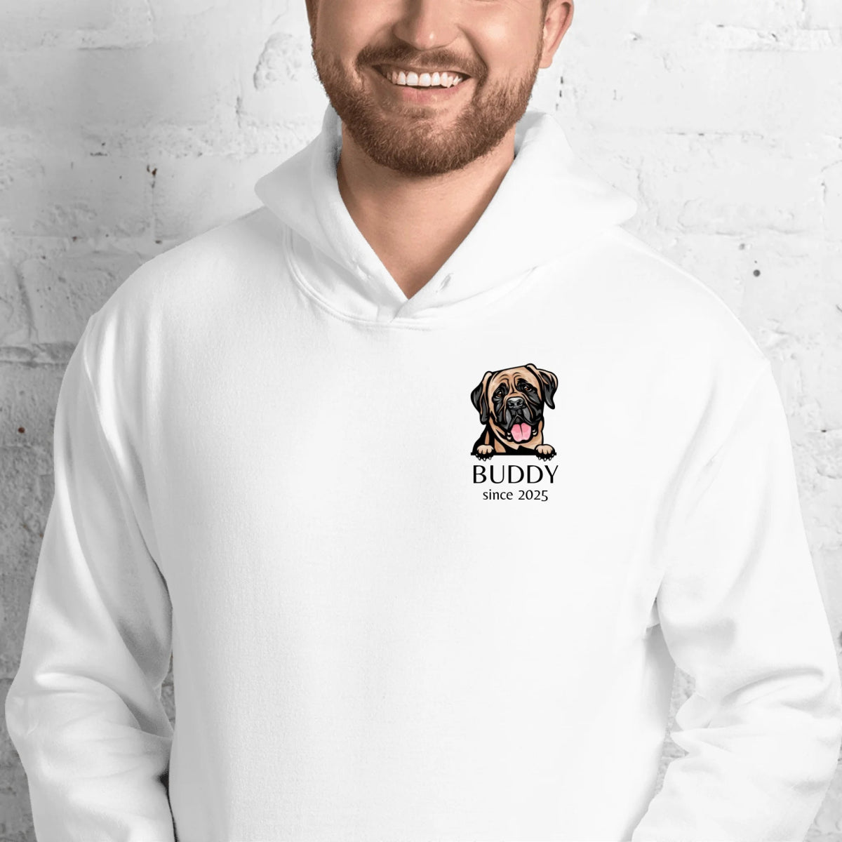 Custom Dog Breed Hoodie - Personalized Name & Year Gildan - neleti
