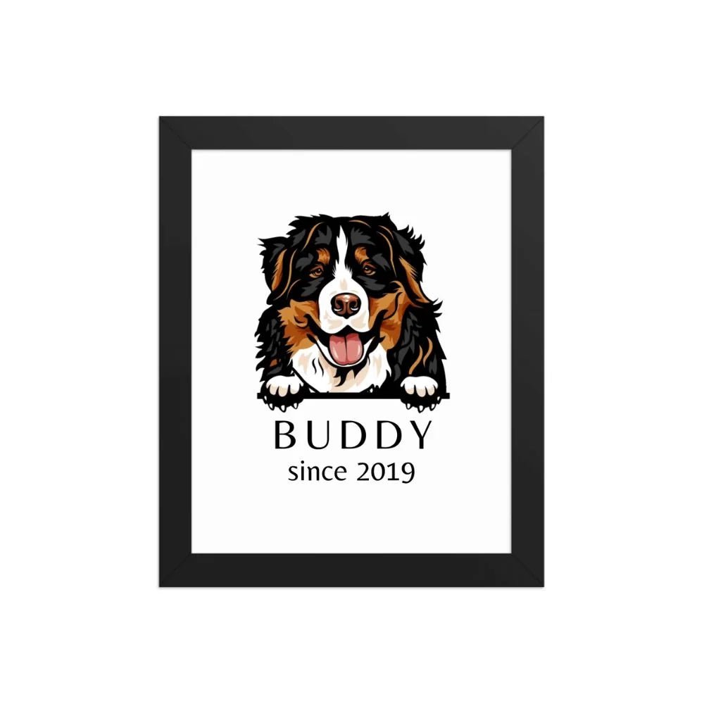 Custom Dog Breed Portrait - Personalized Framed Wall Art - Gift for Dog Moms & Dog Dads - neleti