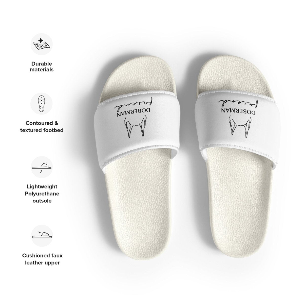 Custom Dog Ears Men's Slides - Personalized Summer Sandals - neleti