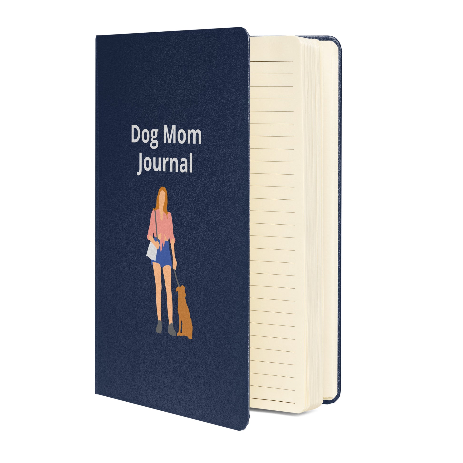 dog-mom-hardcover-bound-notebook-navy-front-detail