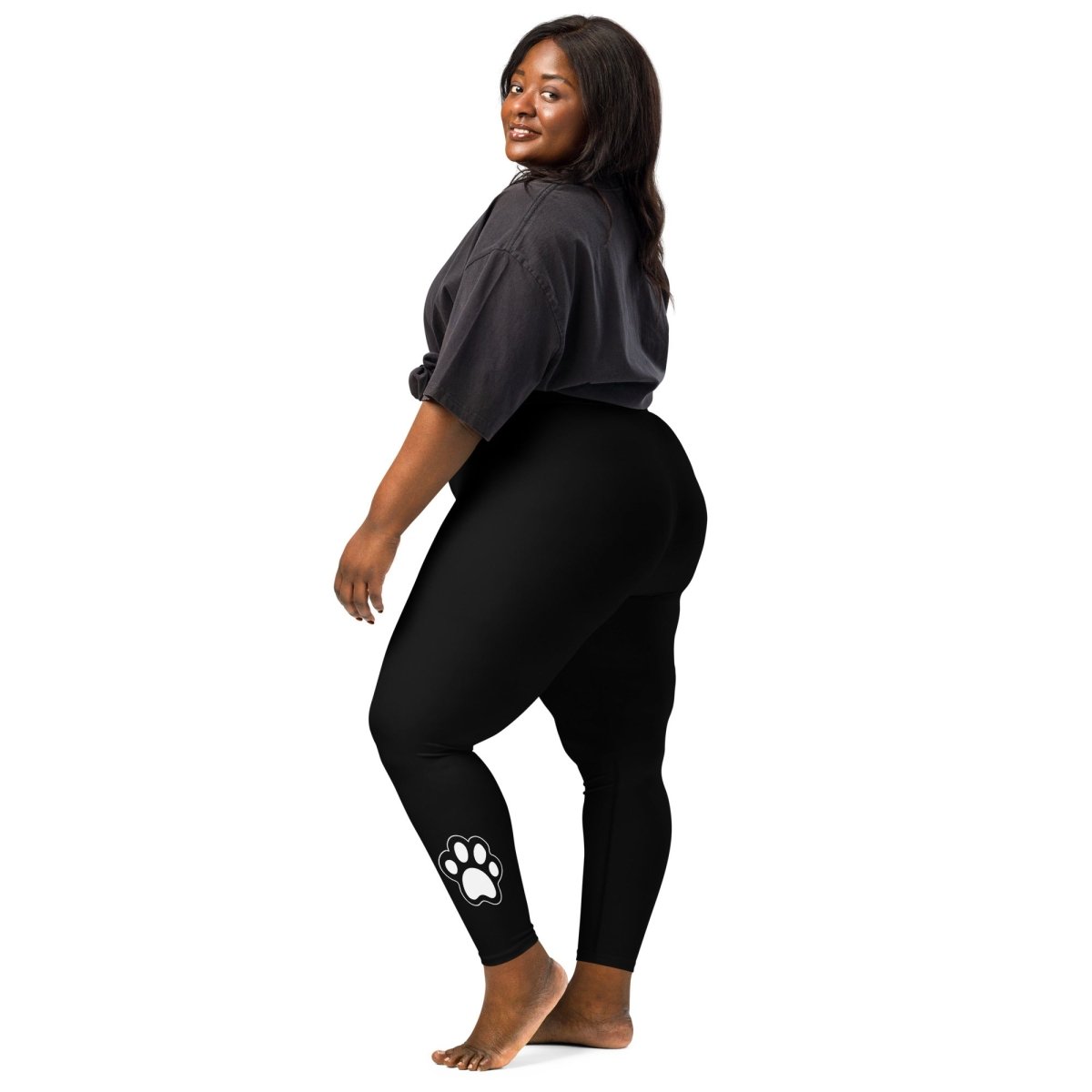 Dog Mom Leggings - Paw Print Design - neleti