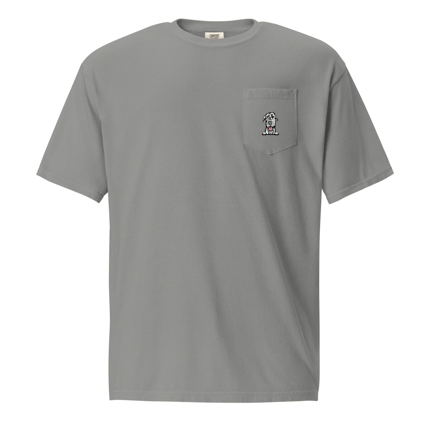 grey-t-shirt-with-pocket-for-dog-lovers-neleti.com