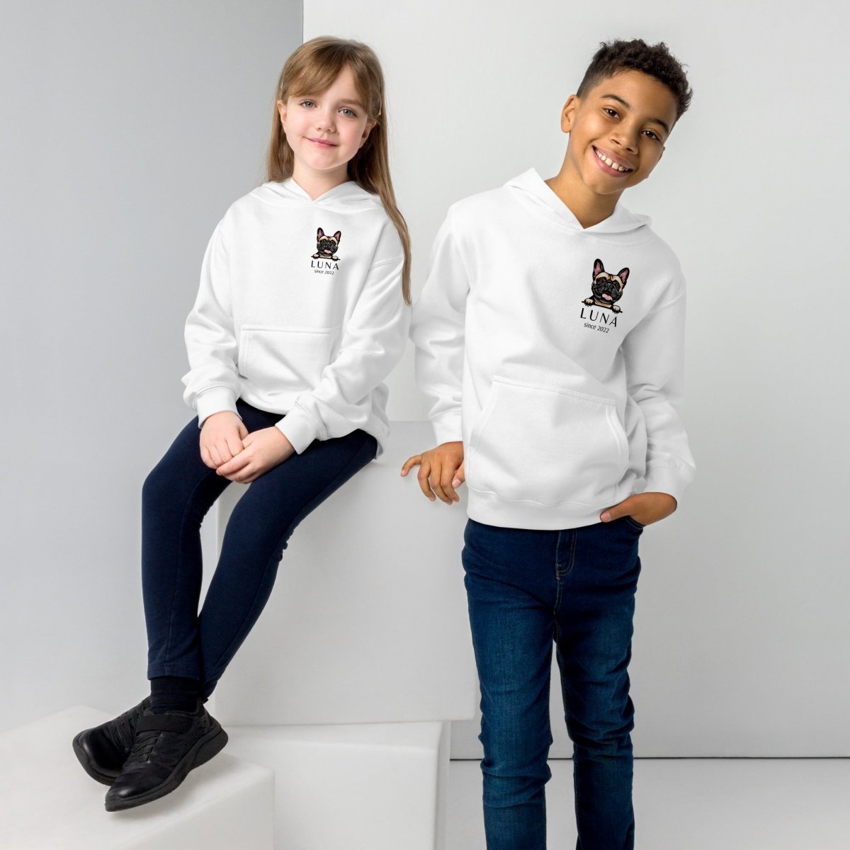 Kids Dog Breed Hoodie - Custom Name & Year - neleti