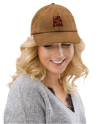 LIFE WITH DOGS' Corduroy Hat - Embroidered Dog Parent Cap - neleti