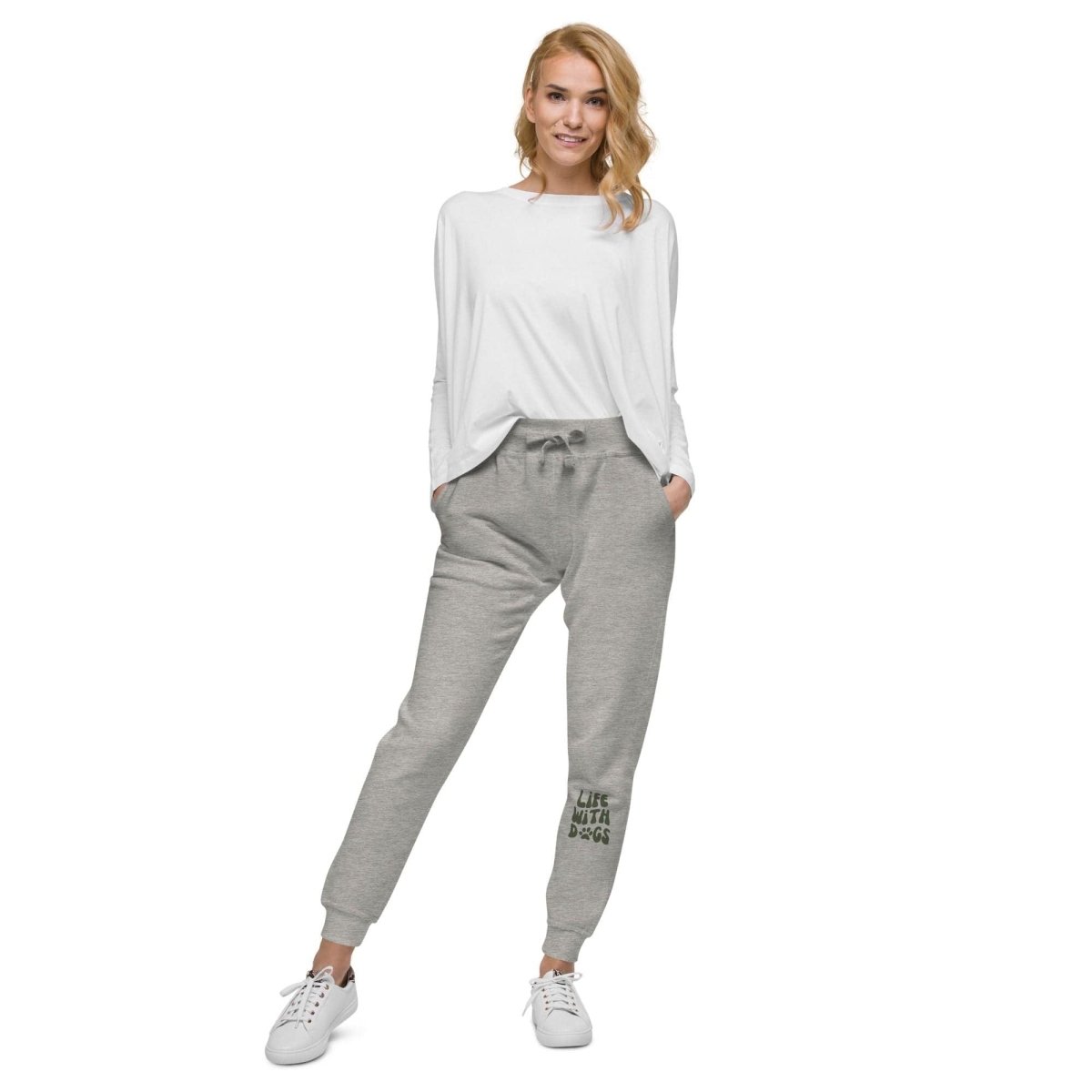 LIFE WITH DOGS' Fleece Sweatpants - Cozy Loungewear - neleti