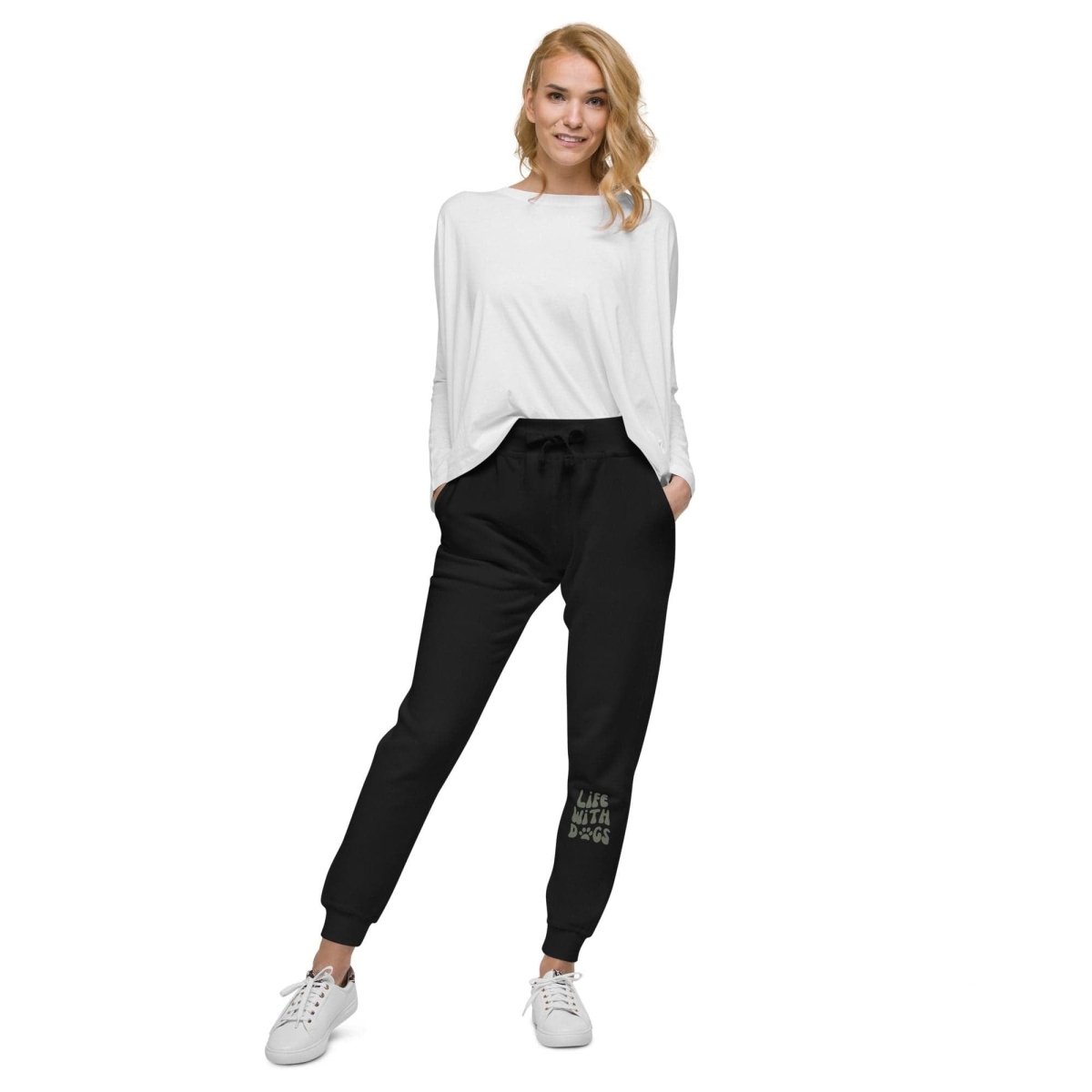 LIFE WITH DOGS' Fleece Sweatpants - Cozy Loungewear - neleti