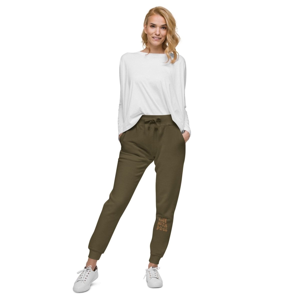 LIFE WITH DOGS' Fleece Sweatpants - Cozy Loungewear - neleti