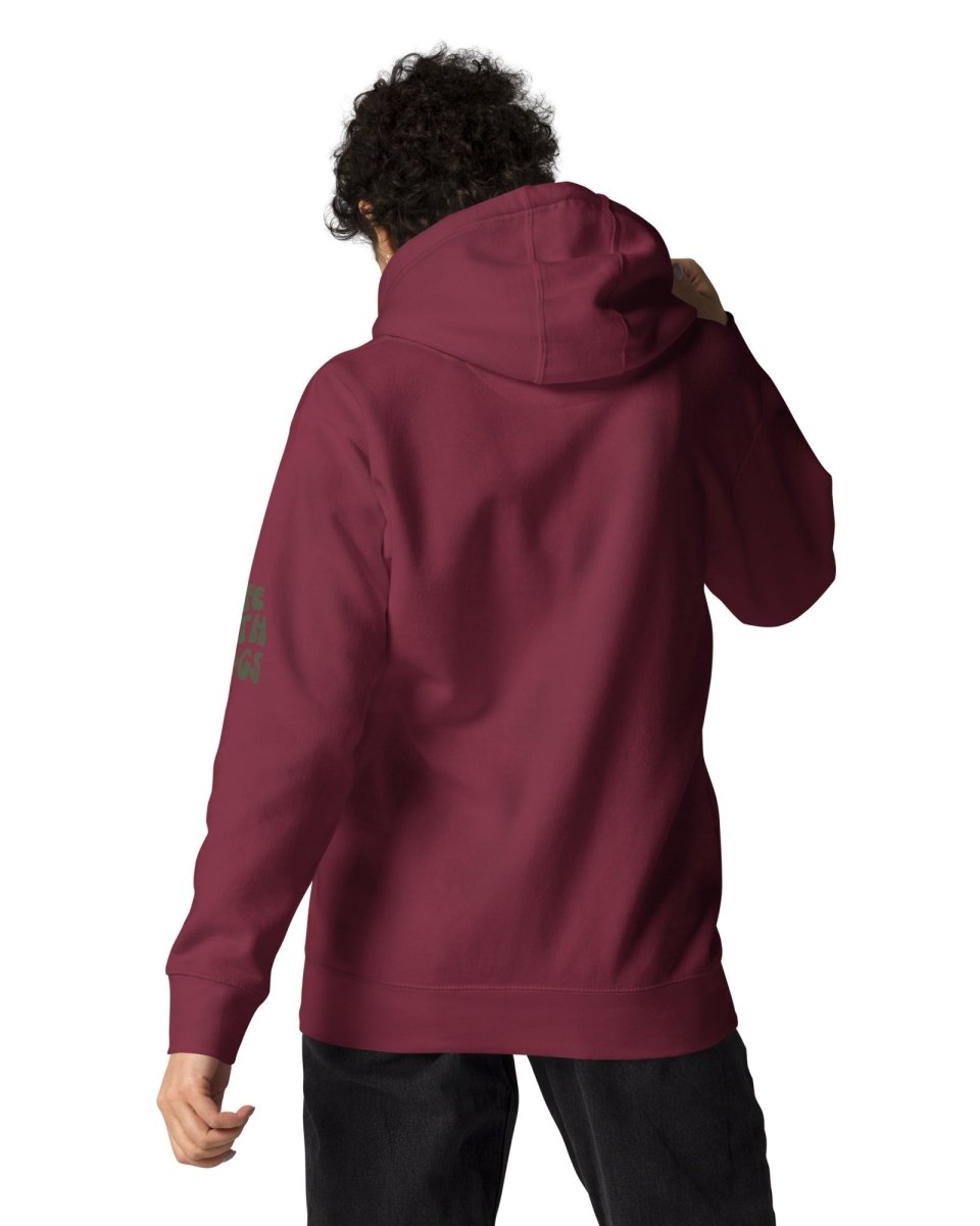 'LIFE WITH DOGS' Premium Hoodie - Dog Parent Sweatshirt with Paw Print Design - neleti