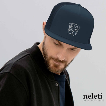 navy-trucker-hat-with-embroidered-dog-face