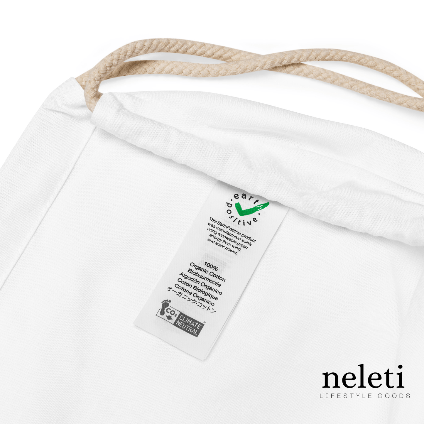 neleti.com-White-Organic-Cotton-Drawstring-Bag