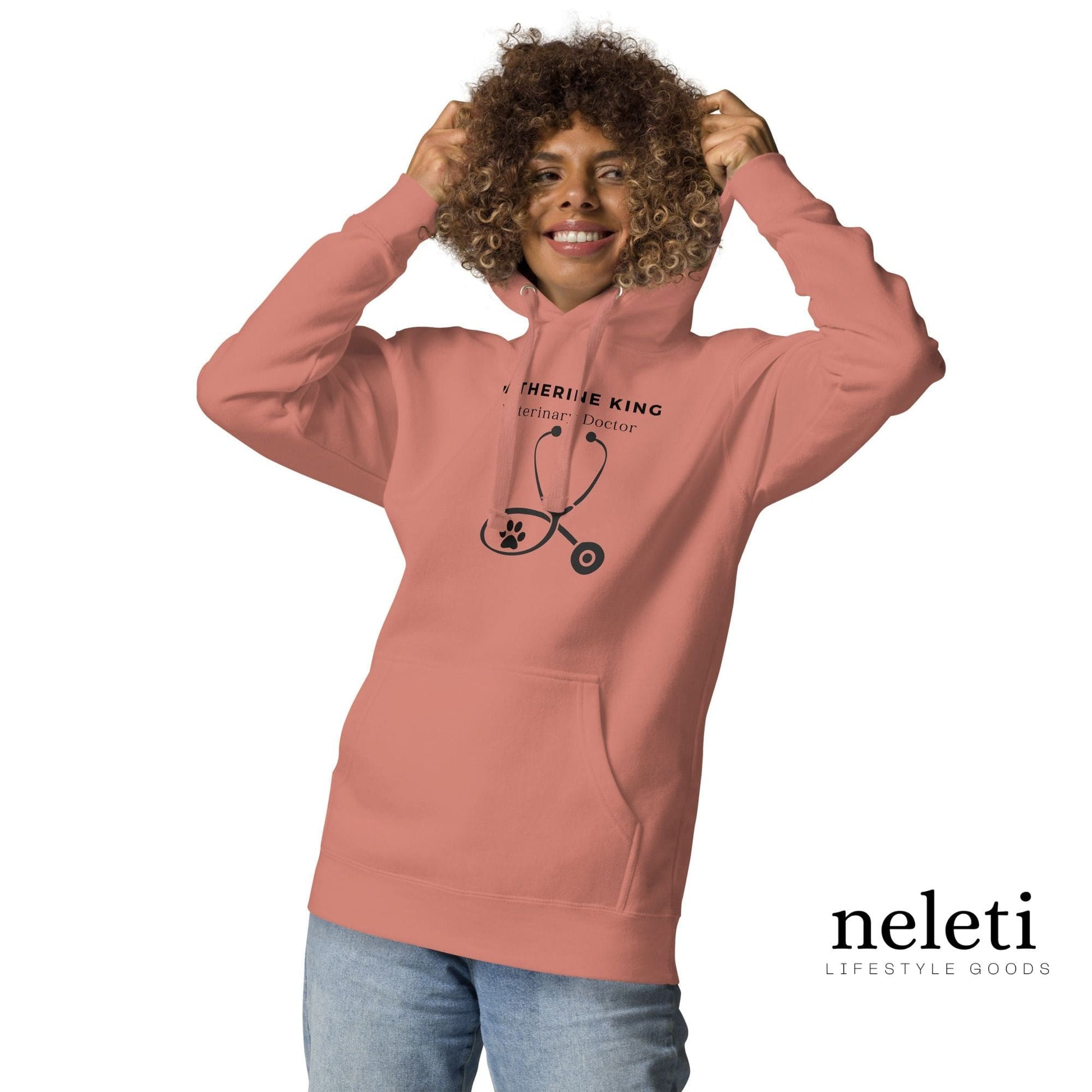 neleti.com-custom-dusty-rose-hoodie-for-veterinarian