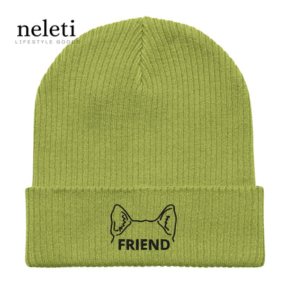 neleti.com-custom-embroidered-green-beanie-for-dog-lovers