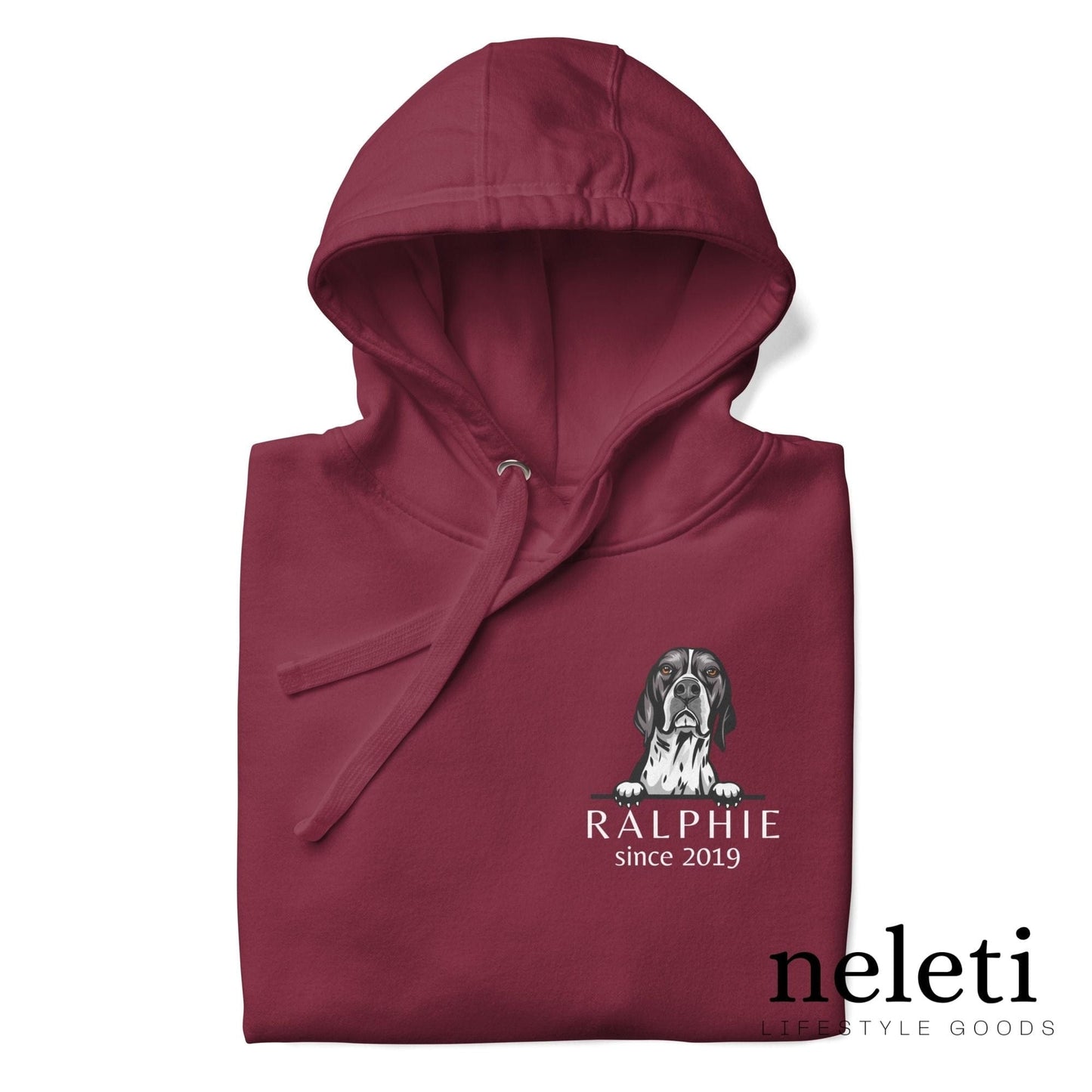 neleti.com-custom-maroon-hoodie-for-dog-lovers