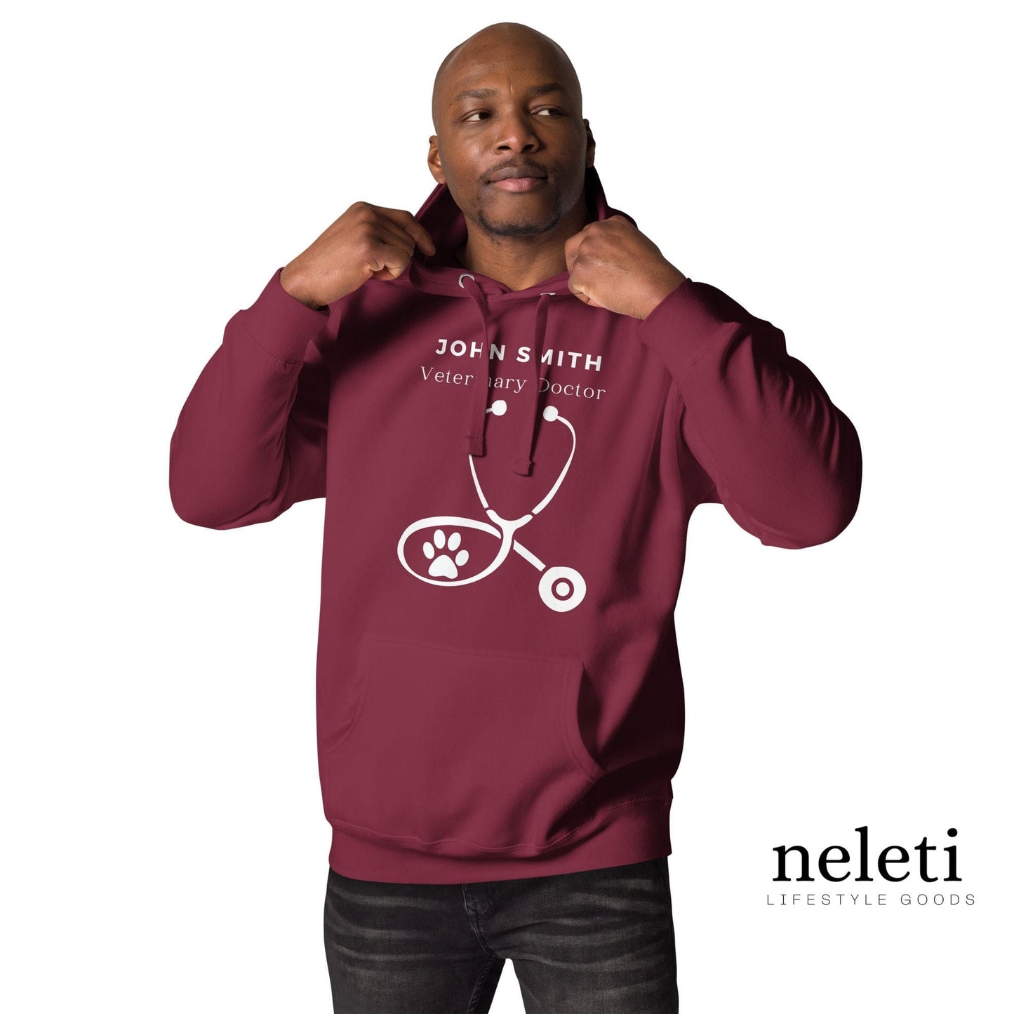neleti.com-custom-maroon-hoodie-for-veterinarian