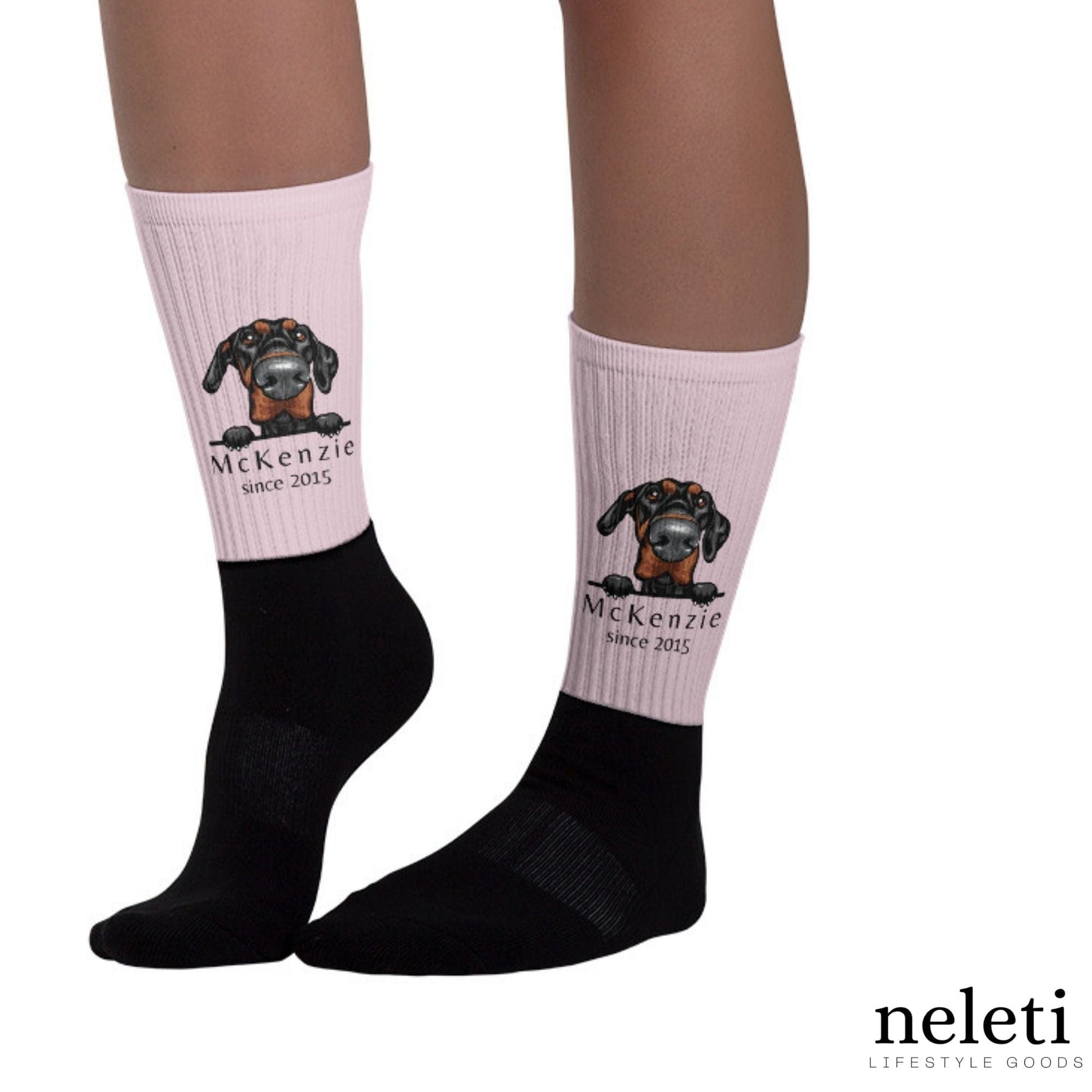 neleti.com-custom-pink-socks-for-dog-lovers