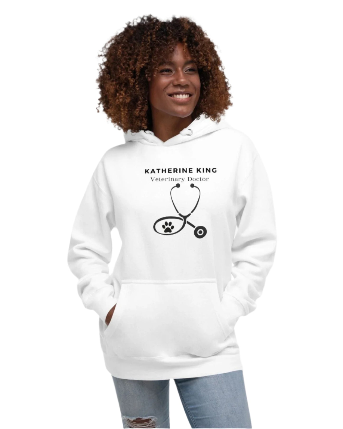 neleti.com-custom-white-hoodie-for-veterinarian