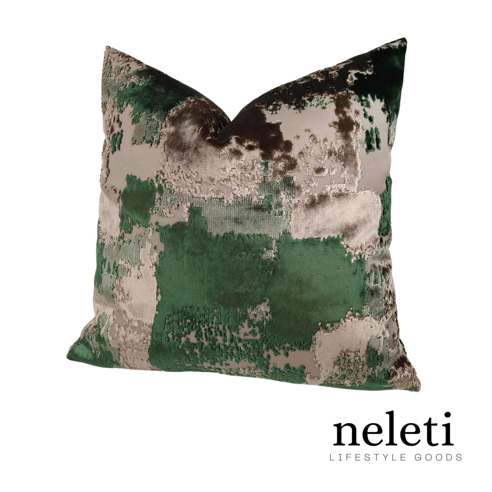 neleti.com-green-gold-accent-pillow-cover-from-luxury-velvet