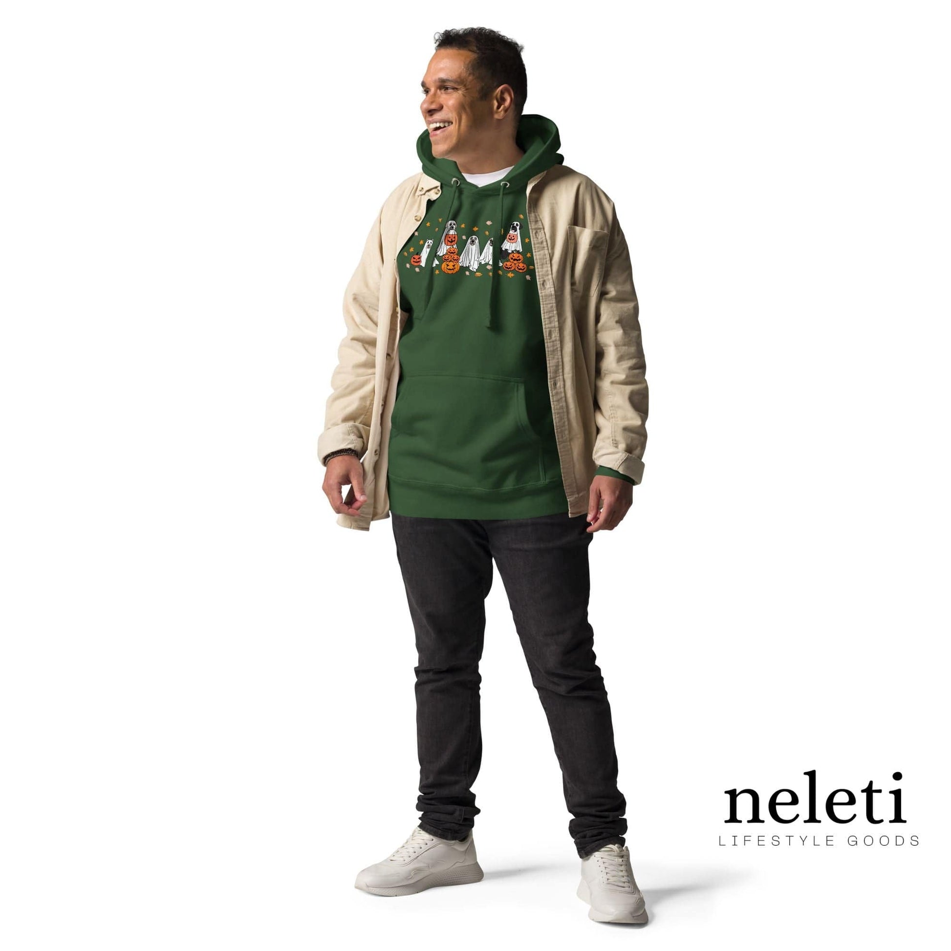 neleti.com-haloween-forest-green-hoodie-for-dog-lovers