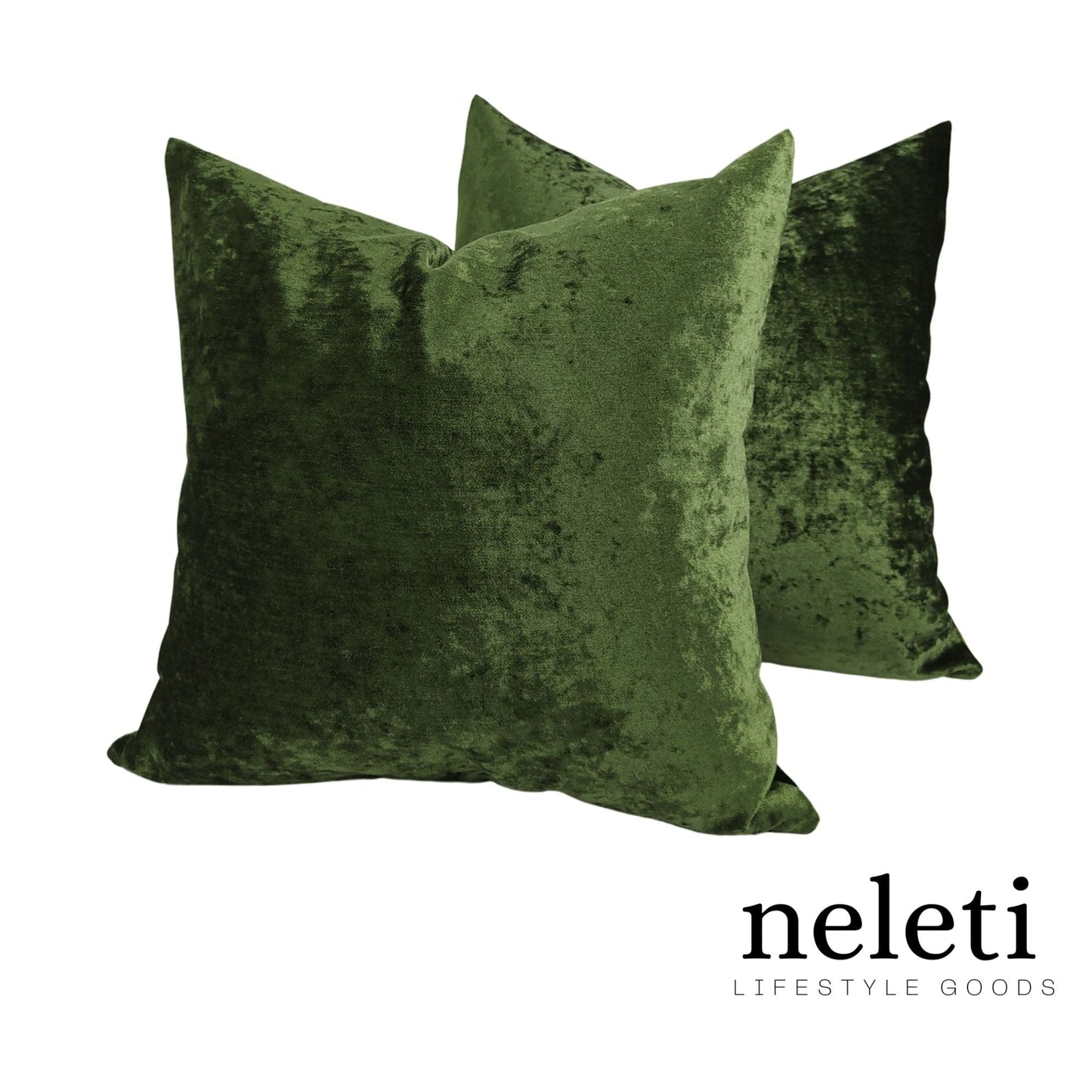 neleti.com-moss-green-chenille-throw-pillow-cover