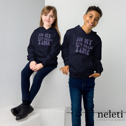 neleti.com-navy-kids-hoodies-with-in-my-5th-grade-print