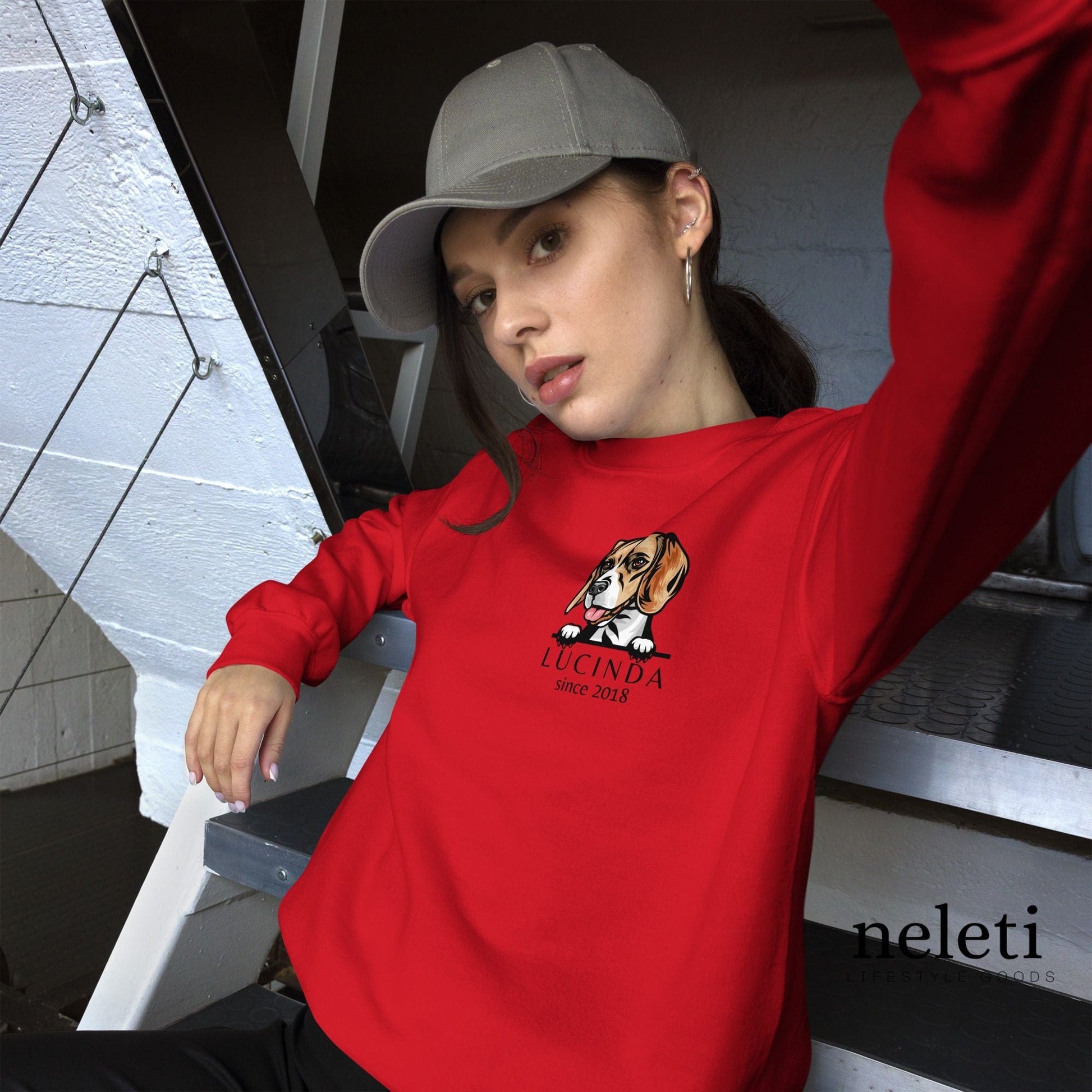 neleti.com-red-custom-sweatshirt-for-dog-mom