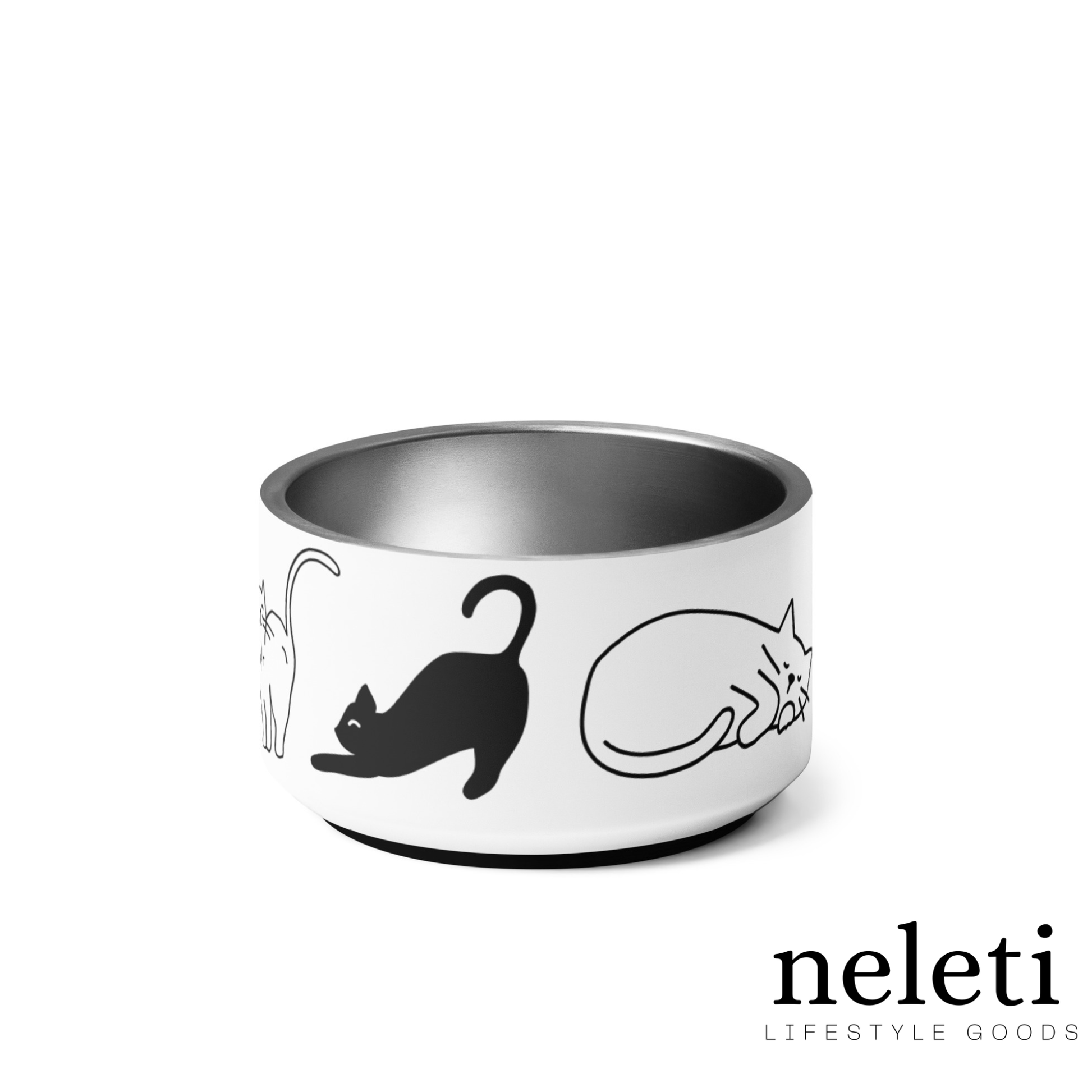 neleti.com-white-insulated-cat-bowl-with-cats-print