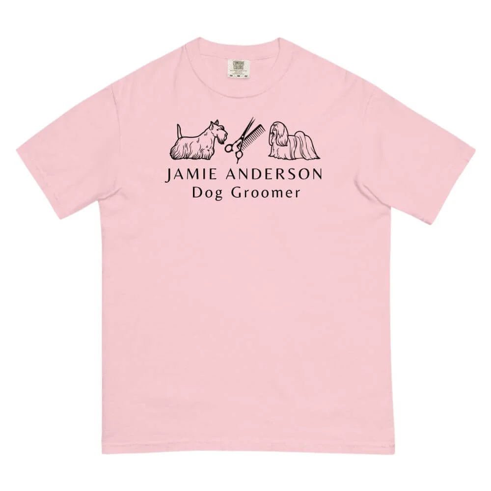 Personalized Dog Groomer Shirt - Name Surname Professional Design - neleti