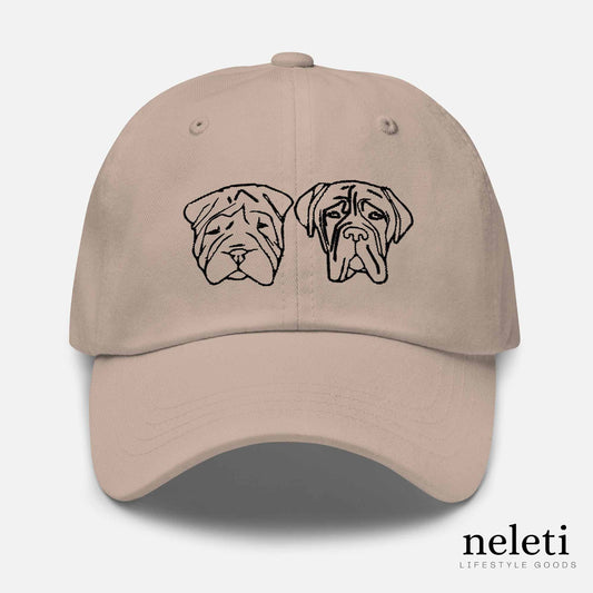 stone-baseball-cap-with-embroidered-dog-faces