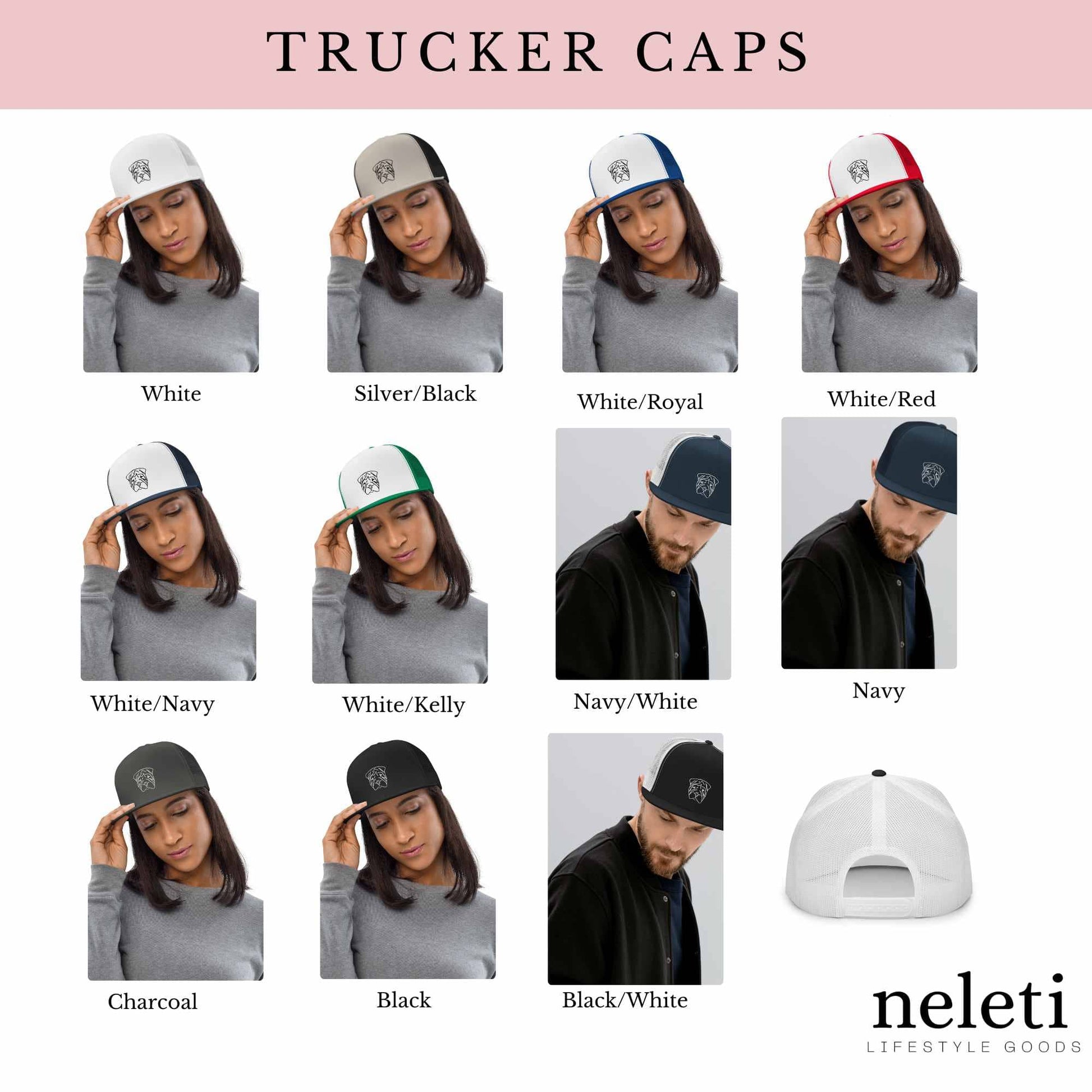 trucker-caps-with-embroidered-dog-face