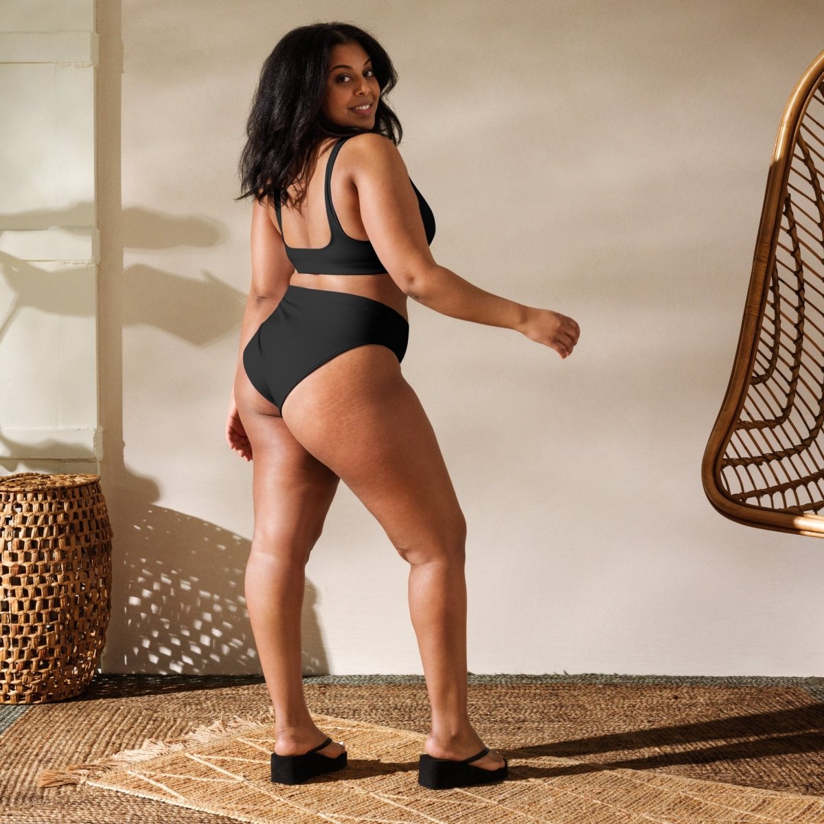 Two Piece Women's Swimsuit in Black Color - neleti