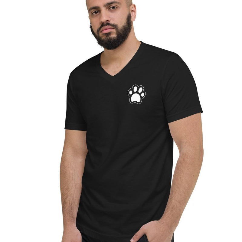 V - Neck Paw Print Shirt - Pet Parents Dog & Cat - neleti