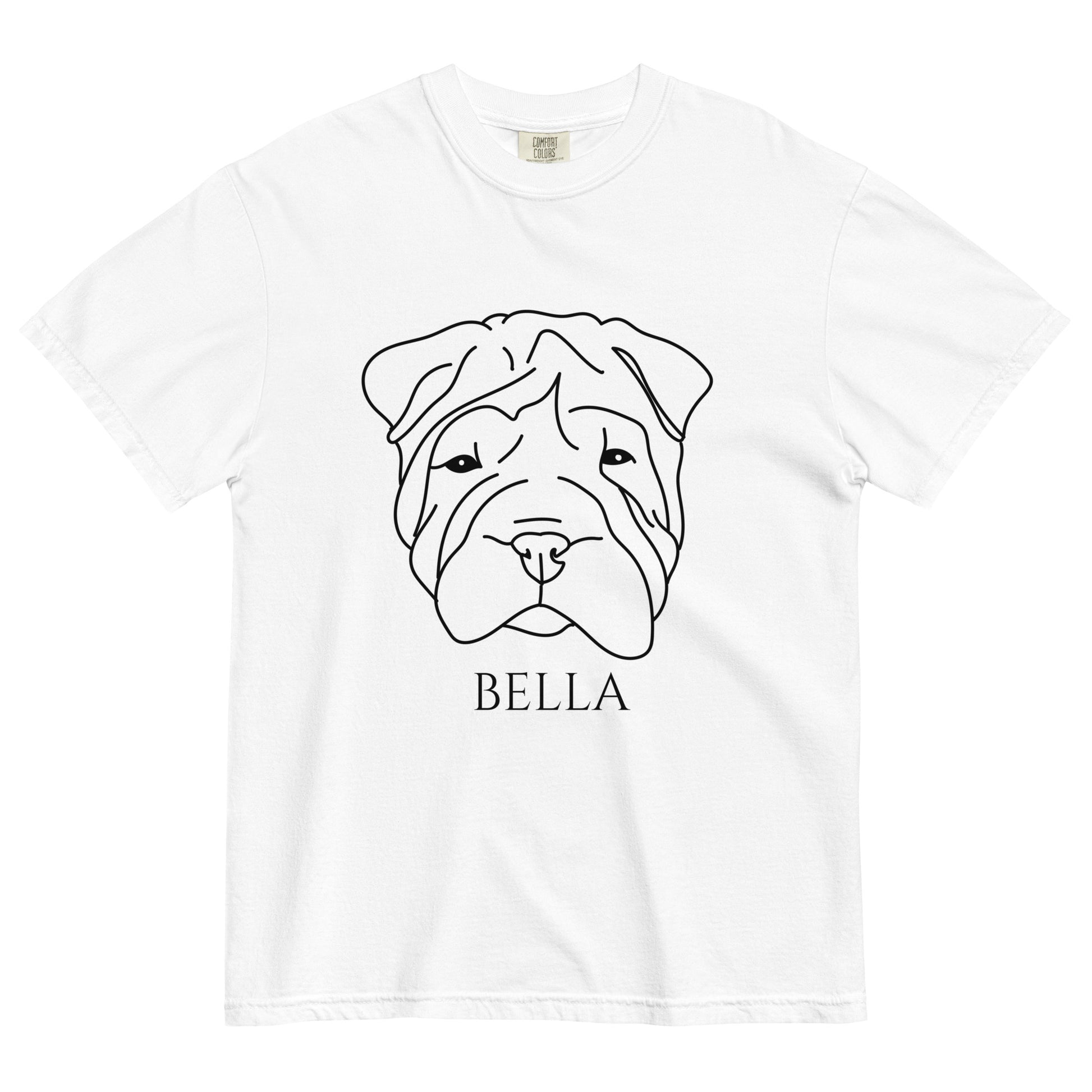 white-shirt-with-dog-face