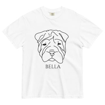 white-shirt-with-dog-face